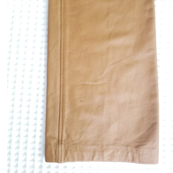 STEVE MADDEN vintage high waisted flare leg leather pants 10 - Picture 7 of 9